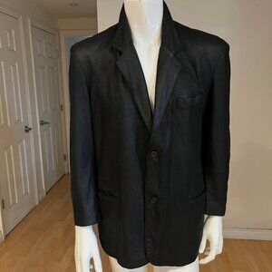 MENS 90'S REMY LEATHER BLAZER SIZE 46 S / XS